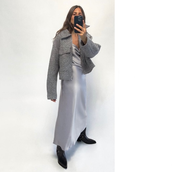 Zara CROPPED BOUCLÉ JACKET - Picture 7 of 12